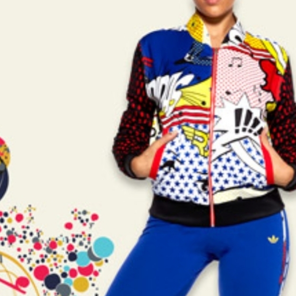 ADIDAS x RITA ORA 2014 HTF Rare Cosmic Cartoon POW Trefoil Track Jacket Med EUC - Picture 15 of 16
